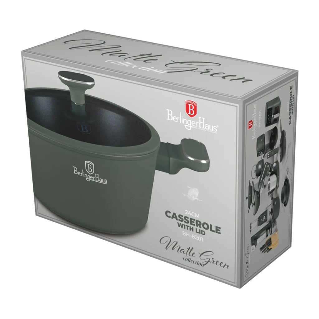 Кастрюля MATTE GREEN COLLECTION 24 см 4,1 л с крышкой
