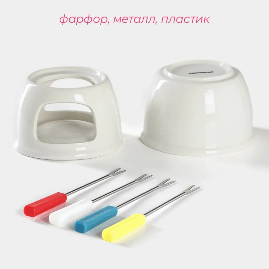 Набор для фондю Глянец 11 х 13 см 4 шпажки