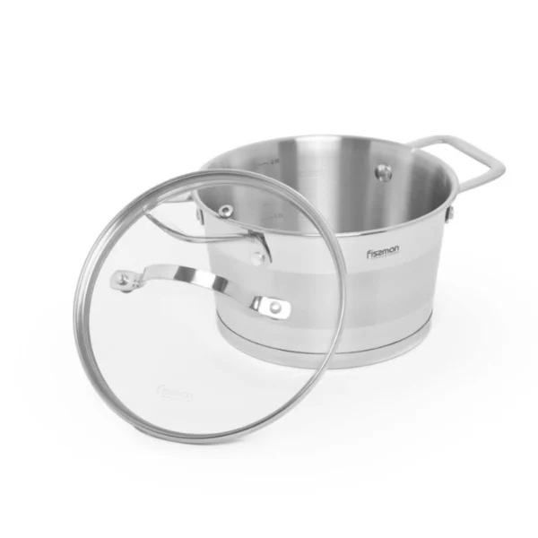Кастрюля TIERNO 18 х 10,5 см 2,2 л со стеклянной крышкой FISSMAN