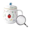 Кружка " FANCY GARDEN" 450мл с крышкой и ситечком [R1370#FGAR]