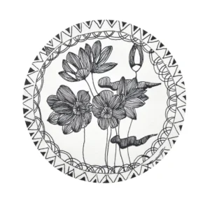 Персонник BLACK FLOWERS 38 см