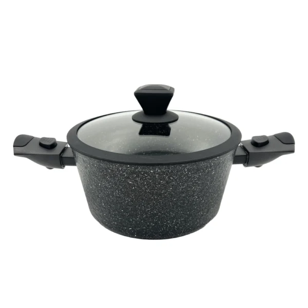 Кастрюля BAROLY EARTH BLACK 22 см с крышкой со съемными ручками