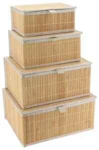 Набор корзинок для хранения TENDANCE BAMBOO 4 шт