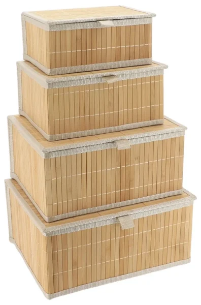 Набор корзинок для хранения TENDANCE BAMBOO 4 шт