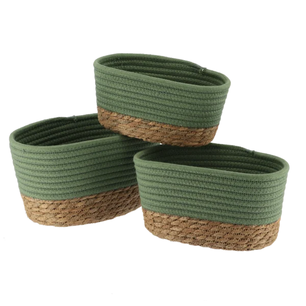 Набор корзинок для хранения TENDANCE KHAKI 3 шт