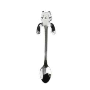 Ложка чайная Котик 11,5 см цвет серебро